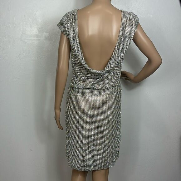 Jovani Short and Cocktail Jacqueline Special Occasion Dress In Silver Size 6 - Picture 7 of 15